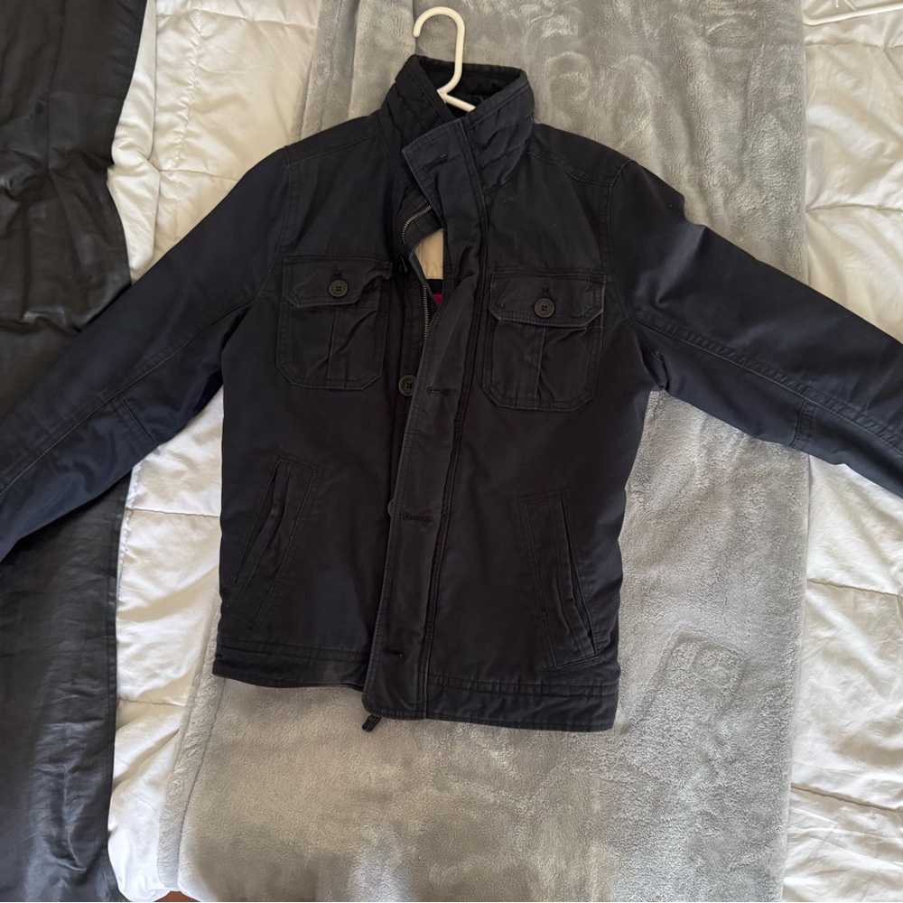 Hollister Men's Navy/Red Jacket